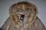 AUTHENTIC RUDSAK WOMENS SHAUNA FITTED DOWN COAT LEATHER DOVE NATURAL M MEDIUM
