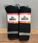 Kodiak Socks Mens 7-12 Black Gray Thermal Boot Socks Wool Blend 6 Pairs NEW