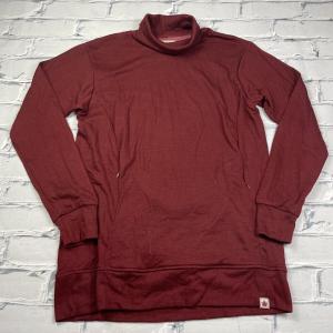 Stanfields Heritage Wool Henley Mens Pullover Turtleneck Base Layer Sz L Mint