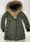 Mackage Kay Mid Lenght Down Hooded Fur Jacket Coat Women Medium Army Green