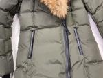 Mackage Kay Mid Lenght Down Hooded Fur Jacket Coat Women Medium Army Green