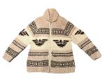 Canadian Sweater Company Ltd Wool Cowichan Thunderbird Full Zip Mens L