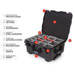 NANUK 950 Waterproof Hard Case with Wheels and Padded Divider - Black