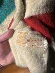 Vintage Hudson’s Bay Company Point Blanket Striped Wool Coat Women RARE England