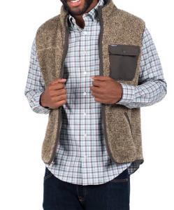 Southern Shirt Co vest jacket Soft kodiak Men Zippered Pockets burnt olive L