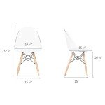 South Shore Furniture 100275 Annexe Eiffel Style Office Chair, Clear and White