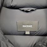 MACKAGE CALLA-X Down Womens XL Black SilverFox Fur Hood Leather Trim Warm Luxury