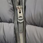 MACKAGE CALLA-X Down Womens XL Black SilverFox Fur Hood Leather Trim Warm Luxury