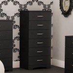 South Shore Furniture Step One Collection, 6-Drawer Chest, Pure black