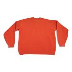 Vintage TT Co Sweater Adult LARGE Orange Henley Textured Knit Thermal Canada 90s