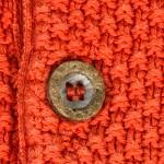 Vintage TT Co Sweater Adult LARGE Orange Henley Textured Knit Thermal Canada 90s