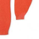 Vintage TT Co Sweater Adult LARGE Orange Henley Textured Knit Thermal Canada 90s