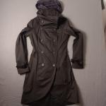 Mackage Malka Double Breasted Black Trench Coat Women Size Small Petite