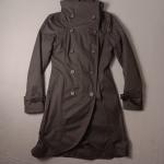 Mackage Malka Double Breasted Black Trench Coat Women Size Small Petite
