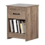 South Shore Furniture 12416 Tassio 1-Drawer Nightstand-Weathered Oak