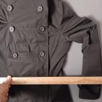 Mackage Malka Double Breasted Black Trench Coat Women Size Small Petite