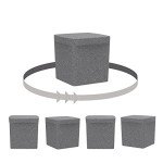 South Shore Furniture Dalya Square Outdoor Side Table, Mottled Gray, Scandinavian