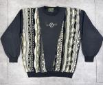 Vtg Tosani 3D Knit Sweater Sweatshirt Mens XL Vale Colorado Embroidered Ski Snow