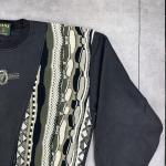 Vtg Tosani 3D Knit Sweater Sweatshirt Mens XL Vale Colorado Embroidered Ski Snow