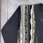 Vtg Tosani 3D Knit Sweater Sweatshirt Mens XL Vale Colorado Embroidered Ski Snow