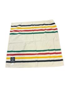 VINTAGE HBC SIGNATURE HUDSON'S BAY COMPANY STRIPE WOOL BABY BLANKET THROW 33X33