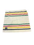 VINTAGE HBC SIGNATURE HUDSON'S BAY COMPANY STRIPE WOOL BABY BLANKET THROW 33X33