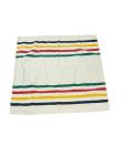 VINTAGE HBC SIGNATURE HUDSON'S BAY COMPANY STRIPE WOOL BABY BLANKET THROW 33X33