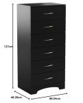 South Shore Furniture Step One Collection, 6-Drawer Chest, Pure black