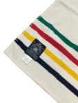 VINTAGE HBC SIGNATURE HUDSON'S BAY COMPANY STRIPE WOOL BABY BLANKET THROW 33X33