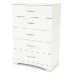 South Shore Furniture Step One 5-Drawer Chest, Pure White.