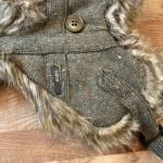 Nobis Mr Fargus Faux Fur Trapper Hat Moss Green Wool Blend Winter O/S NWT