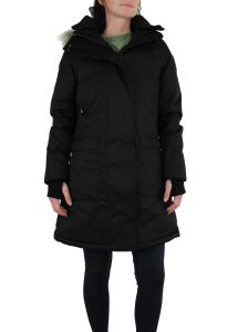 Nobis Merideth Parka Jacket, Women's Cross-Hatch with Fur Trimmed Hood, Black