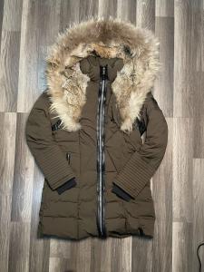 $686 AUTHENTIC RUDSAK WOMENS MODA DOWN PUFFER COAT FUR  BLACK Sz M