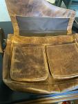 Kodiak Buffalo Leather Messenger Travel Everyday School Work Bag