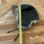 Nobis Quilted Wool Rabbit Fur Trapper Hat Charcoal Gray One Size