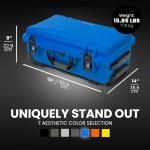 NANUK 935 Hard Case with Padded Divider – Waterproof Equipment Case with Wheels, 22” x 14” x 9” – Dustproof and Impact Resistant, Airline Carry-On Approved – Blue