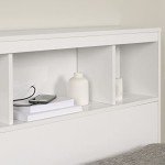 South Shore Furniture Spark Collection, Twin Bookcase Headboard, Pure White