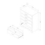South Shore Furniture Step One 5-Drawer Chest, Pure White.
