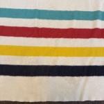 Vintage Hudsons Bay Company 6 Point Wool Blanket 86"X65" Multicolor Very Nice