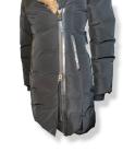 New $1250 MACKAGE Adali Layered Mid Length Down Coat Full Zip Black sz XXS