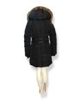 New $1250 MACKAGE Adali Layered Mid Length Down Coat Full Zip Black sz XXS