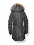 New $1250 MACKAGE Adali Layered Mid Length Down Coat Full Zip Black sz XXS