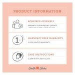 South Shore Furniture 100275 Annexe Eiffel Style Office Chair, Clear and White