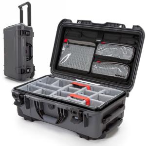 NANUK 935 Pro Photo Kit – Waterproof Travel Camera Hard Case with Padded Dividers and Wheels, 22” x 14” x 9” - Dustproof and Impact Resistant, Airline Carry-On Approved – Graphite