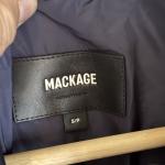 Mackage NWT Women Small Navy Black Fur Duck Down Winter Coat Shearling Hood NOTE