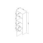 South Shore Furniture 3107652 Step One Shelf Bookcase, Pure Black