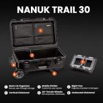 NANUK Trail 30 – 28.5L (7.5-Gallon) Waterproof Storage Box – Wheeled and Modular Cargo Case for Camping, Fishing, Hunting & Outdoor Storage - Dustproof and Impact Resistant (22" x 14" x 9") – Black