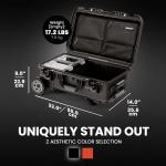 NANUK Trail 30 – 28.5L (7.5-Gallon) Waterproof Storage Box – Wheeled and Modular Cargo Case for Camping, Fishing, Hunting & Outdoor Storage - Dustproof and Impact Resistant (22" x 14" x 9") – Black