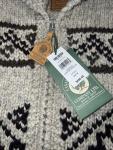 New Canadian Sweater Company Wool Zipper Sz M Brown Cardigan
