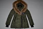 AUTHENTIC MACKAGE WOMEN ADALI ARMY FITTED DOWN COAT FUR HOOD ALL SIZES  NEW